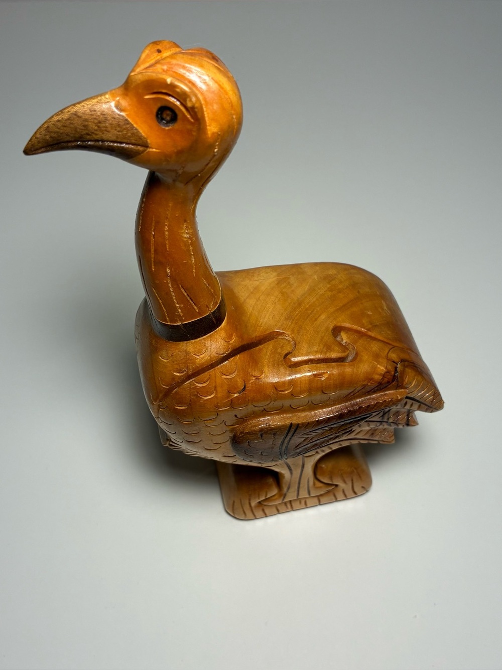 Hand-craved Handmade Wood Decorative Puzzle Bird Made in Rio Dulce Guatemala